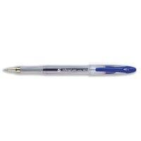 5 Star Roller Gel Pen Clear Barrel 1.0mm Tip 0.5mm Line (Blue) - (Pack of 12 Pens)