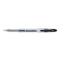 5 Star Roller Gel Pen Clear Barrel 1.0mm Tip 0.5mm Line (Black) - (Pack of 12 Pens)