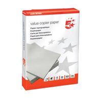 5 Star Value Copier Paper Ream-Wrapped 80gsm A4 White [5x500 Sheets]