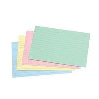 5 star office record card smooth 152x102mm assorted pack 100
