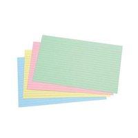 5 Star Office Record Card Smooth 203x127mm Assorted [Pack 100]