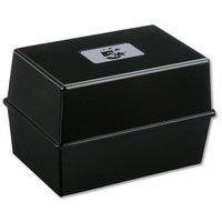5 Star Office Card Index Box Capacity 250 Cards 8x5in 203x127mm Black