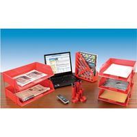5 Star Letter Tray High-impact Polystyrene Foolscap (Red) Ref CP0435SRED