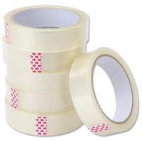 5 Star Value Clear Tape 25mmx66m Polypropylene [Pack of 6]