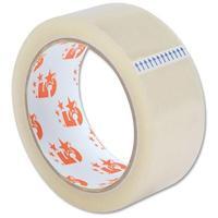 5 Star Office Clear Tape Roll Large Easy-tear Polypropylene 40 Microns 38mm x 66m [Pack 4]