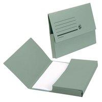 5 Star Document Wallet Half Flap Foolscap 285gms (Green) Pack of 50