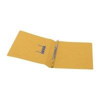 5 star foolscap transfer spring file 285gsm yellow pack of 50
