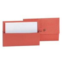 5 Star Document Wallet Half Flap Foolscap (Red) Pack of 50
