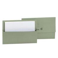 5 Star Document Wallet Half Flap Foolscap (Green) Pack of 50