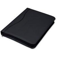 5 Star Office Ring Binder Folder Zipped with Pad 4 Ring Capacity 30mm A4 Black