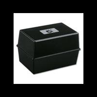 5 Star Black Card Index Box - 250 Card Capacity (152mm x 102mm)