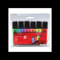 5 Star Assorted Office Highlighters (6 Pack)