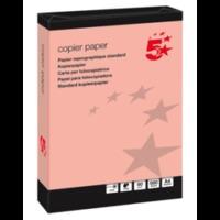 5 star a4 80gsm pink coloured office copier paper 500 sheets