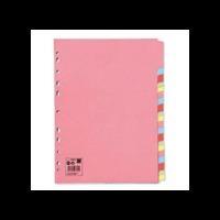 5 star a4 20 part assorted subject dividers