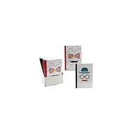 5 x 7 bound notebook with moustache designs 2 assorted designs