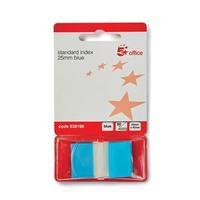 5 Star Standard Index Flags 25 x 45mm Blue (Pack of 5)