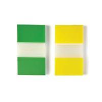 5 Star Index Flags 50 per Pack 25mm Yellow and Green (Pack of 2)
