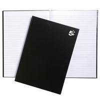 5 star a4 notebook casebound hard cover ruled black pack of 5