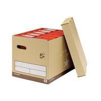 5 star superstrong foolscap archive storage box with separate lid sand ...