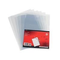 5 Star Elite (A4) Folder PVC Cut Flush (Clear) Pack of 100