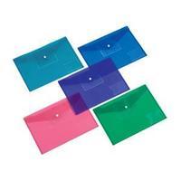 5 Star (A4) Office Pocket Polyfile Diskette Polypropylene Assorted (1 x Pack of 5)