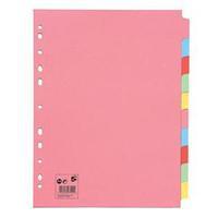 5 star subject dividers multipunched manilla board 10 part extra wide  ...