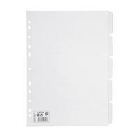 5 Star Subject Dividers Multipunched Manilla Card 5-Part A4 White [Pack 10]