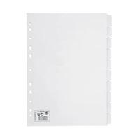 5 Star Subject Dividers Multipunched Manilla Card 10-Part A4 White [Pack 10]