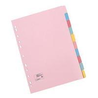 5 Star Office (A5) File Dividers 10 Part (Assorted Colours)