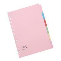 5 Star Office (A4) File Dividers 6 Part (Assorted Colours)