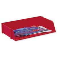 5 Star (A4/Foolscap) Wide Entry High-impact Polystyrene Stackable Letter Tray (Red)
