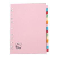 5 star subject dividers multipunched manilla board 15 part a4 assorted ...