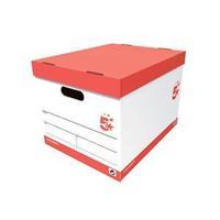 5 star storage box for 5 a4 lever arch files redwhite pack of 10