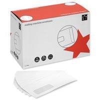 5 star mail machine envelopes window gummed 90gsm dl white pack 500
