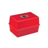 5 Star Card Index Box Capacity 250 Cards 6x4in 152x102mm Red