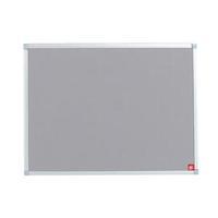 5 star 900 x 600mm noticeboard with fixings and aluminium trim grey