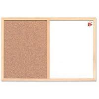 5 star 900 x 600mm combination noticeboard cork and drywipe