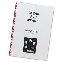 5 star a4 comb binding covers pvc 200 micron clear pack of 100