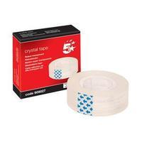 5 Star (19mm x 33m) Crystal Tape Roll Easy-tear Permanent Secure