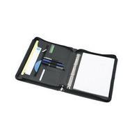 5 Star (A4) Leather Zipped Organiser with Detachable Ring Binder 4 Ring Capacity 20mm (Black)