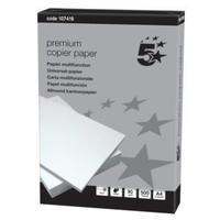 5 Star (A4) Premium Copier Paper High (White) 5 Packs of 500 Sheets