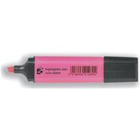 5 Star Highlighters Chisel Tip 1-4mm Line Pink [Pack 12]