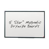 5 Star (900 x 600mm) Drywipe Board Magnetic Lightweight with Fixing Kit and Detachable Pen Tray