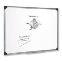 5 Star (1200 x 900mm) Whiteboard Drywipe Magnetic with Pen Tray and Aluminium Trim