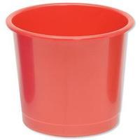 5 Star (304 x 254mm) 14 Litres Waste Bin Polypropylene (Red)