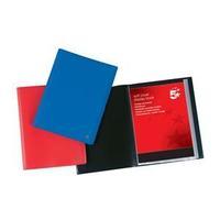 5 Star (A4) Display Book Soft Cover Lightweight Polypropylene 10 Pockets (Black)