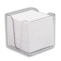 5 Star (90 x 90mm) Noteholder Cube Transparent with Approx. 750 Sheets of Paper (White)