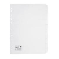 5 Star Subject Dividers Multipunched Manilla Card 10-Part A4 White