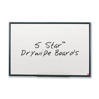 5 Star (1200 x 900mm) Drywipe Board Lightweight with Fixing Kit and Detachable Pen Tray