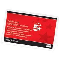 5 Star (54 x 86mm) Laminating Pouches Glossy 250 Micron for Credit Card size Pack of 100